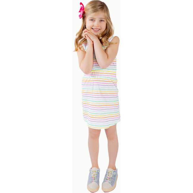 Tennis Dress, Rainbow Heart Stripe