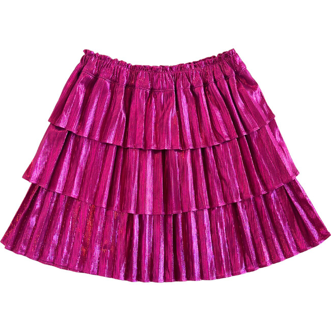 Ruffle Skirt, Purple Metallic