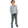 Boys' Long Sleeve Henley, Heather Gray - Shirts - 2 - thumbnail