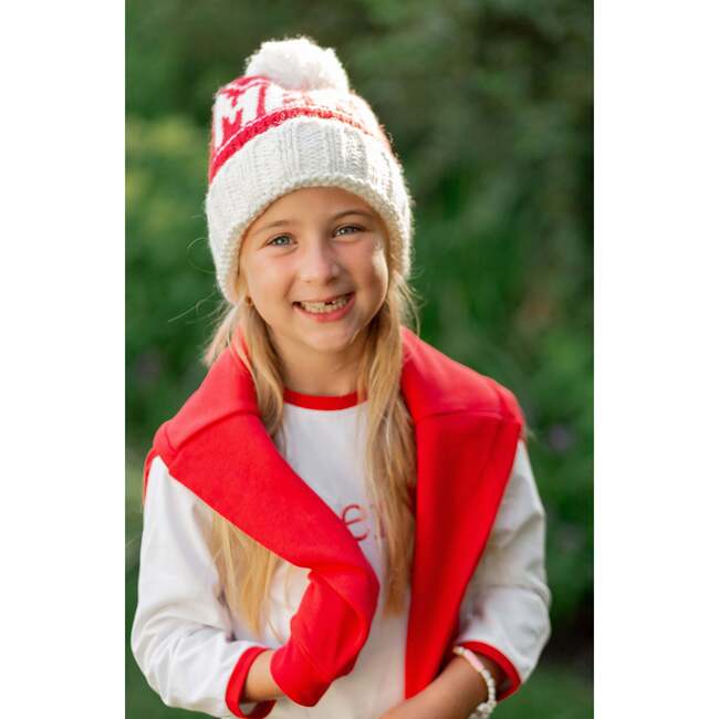 Merry Long Sleeve Shirt, White/Red - T-Shirts - 7