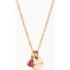 Personalized Valentine's Disc Necklace, 18K Gold Plated - Necklaces - 1 - thumbnail