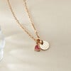 Personalized Valentine's Disc Necklace, 18K Gold Plated - Necklaces - 2 - thumbnail
