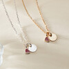 Personalized Valentine's Disc Necklace, Sterling Silver - Necklaces - 2 - thumbnail