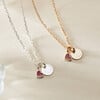 Personalized Valentine's Disc Necklace, 18K Gold Plated - Necklaces - 4 - thumbnail