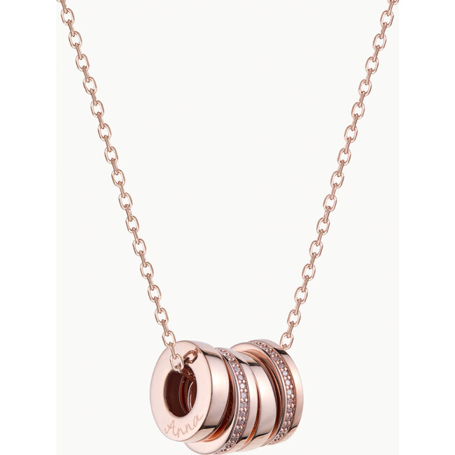 Personalized Unity Necklace, 18K Rose Gold Plated