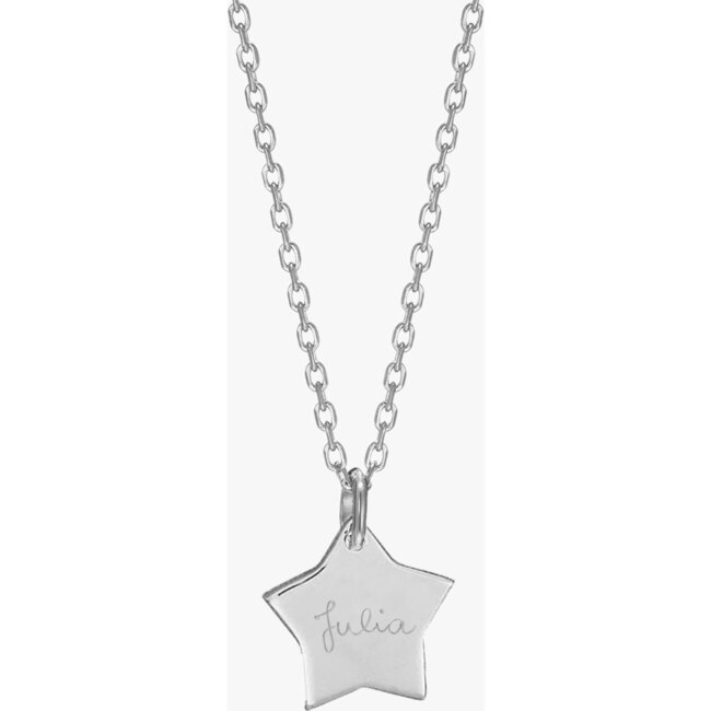 Personalized Star Necklace, Sterling Silver
