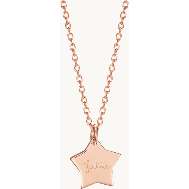 Personalized Star Necklace, 18K Rose Gold Plated
