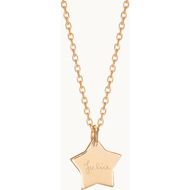Personalized Star Necklace, 18K Gold Plated