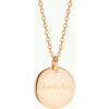 Personalized Signature Disc Necklace, 18K Gold Plated - Necklaces - 1 - thumbnail