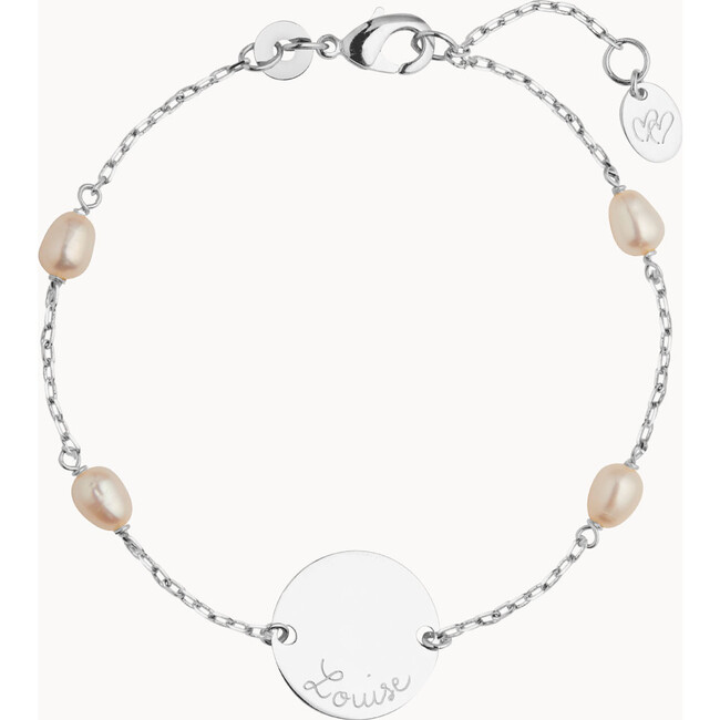 Personalized Pearl Pastille Chain Bracelet, Sterling Silver