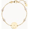 Personalized Pearl Pastille Chain Bracelet, 18K Gold Plated - Bracelets - 1 - thumbnail