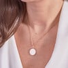 Personalized Pink October Signature Necklace, 18K Gold Plated - Necklaces - 2 - thumbnail