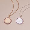 Personalized Pink October Signature Necklace, 18K Gold Plated - Necklaces - 3 - thumbnail