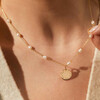 Personalized Pearl Chain Necklace, 18K Gold Plated - Necklaces - 2