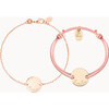 Personalized Mother & Child Bracelet Set, 18K Gold Plated - Necklaces - 1 - thumbnail