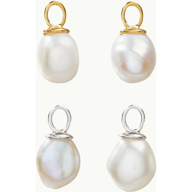 Personalized Pearl Drop Necklace, Sterling Silver - Necklaces - 4