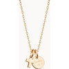 Personalized Mini Cross Necklace, 18K Gold Plated - Necklaces - 1 - thumbnail
