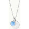 Personalized Message & Birthstone Necklace, Sterling Silver - Necklaces - 1 - thumbnail