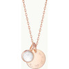 Personalized Message & Birthstone Necklace, 18K Rose Gold Plated - Necklaces - 4