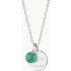 Personalized Message & Birthstone Necklace, Sterling Silver - Necklaces - 4