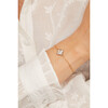 Personalized Mother of Pearl Clover Cross Chain Bracelet, 18K Gold Plated - Bracelets - 2