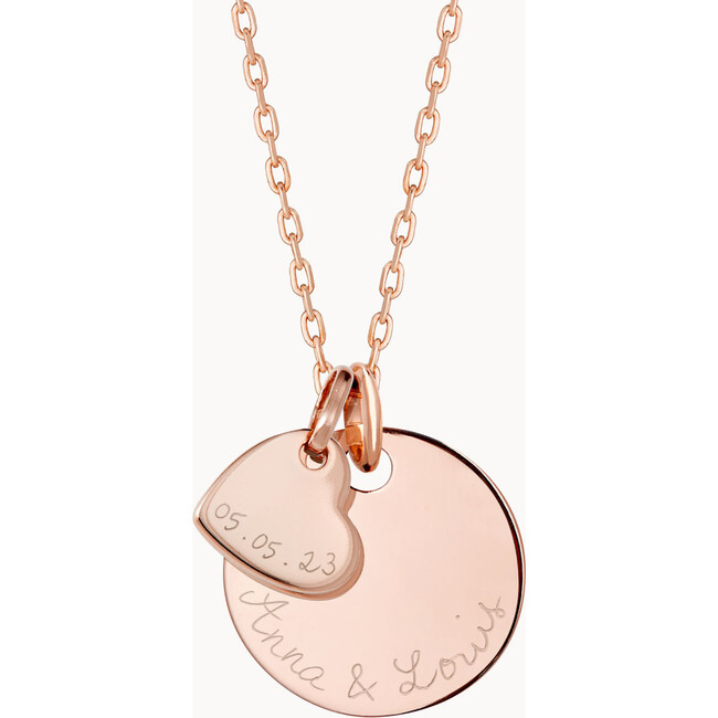 Personalized Love Necklace, 18K Rose Gold Plated