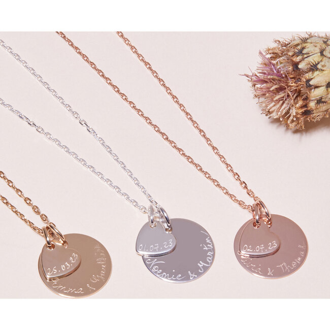 Personalized Love Necklace, 18K Rose Gold Plated - Necklaces - 2