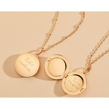 Personalized Locket Necklace, 18K Gold Plated - Necklaces - 2