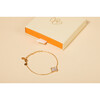 Personalized Mother of Pearl Clover Cross Chain Bracelet, 18K Gold Plated - Bracelets - 3