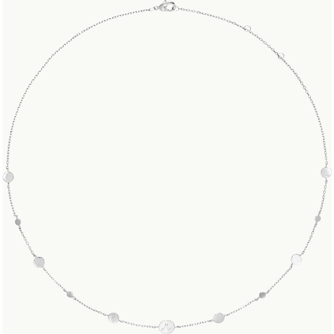 Personalized Initial Pastille Necklace, Sterling Silver