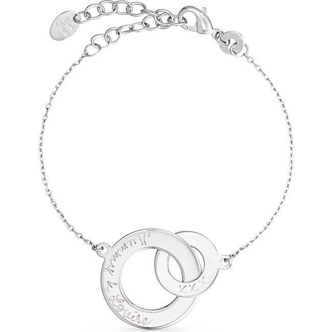 Personalized Intertwined Chain Bracelet, Sterling Silver
