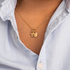 Personalized Mini Cross Necklace, 18K Gold Plated - Necklaces - 3
