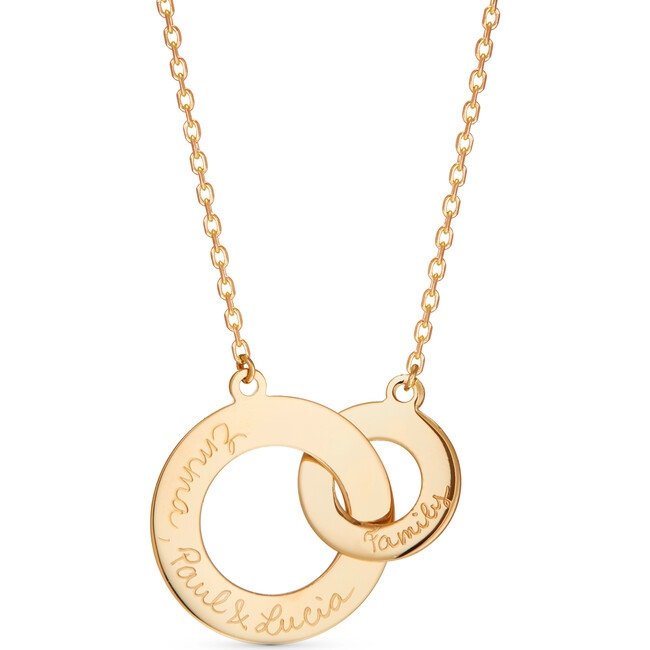 Personalized Intertwined Necklace, 18K Gold Plated