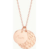 Personalized Hammered Double Disc Necklace, 18K Rose Gold Plated - Necklaces - 1 - thumbnail