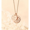 Personalized Hammered Double Disc Necklace, 18K Rose Gold Plated - Necklaces - 2
