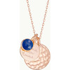 Personalized Hammered Double Disc & Birthstone Necklace, 18K Rose Gold Plated - Necklaces - 2