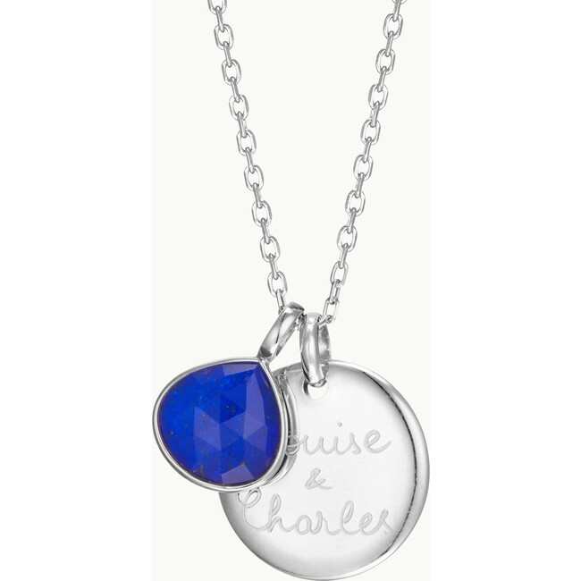 Personalized Gemstone Necklace, Sterling Silver