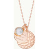 Personalized Hammered Double Disc & Birthstone Necklace, 18K Rose Gold Plated - Necklaces - 4