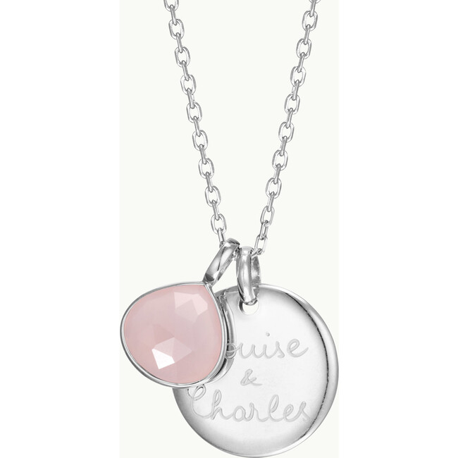 Personalized Gemstone Necklace, Sterling Silver - Necklaces - 2