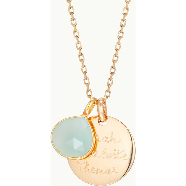 Personalized Gemstone Necklace, 18K Gold Plated - Necklaces - 2