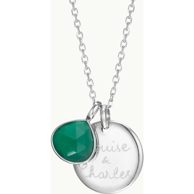 Personalized Gemstone Necklace, Sterling Silver - Necklaces - 4