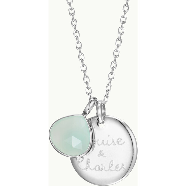 Personalized Gemstone Necklace, Sterling Silver - Necklaces - 5
