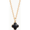 Personalized Enamel Clover Cross Necklace, 18K Gold Plated - Necklaces - 1 - thumbnail
