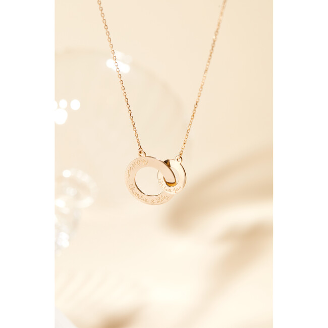 Personalized Intertwined Necklace, 18K Rose Gold Plated - Necklaces - 2