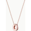 Personalized Crystal Unity Name Necklace, 18K Rose Gold Plated - Necklaces - 1 - thumbnail