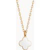 Personalized Enamel Clover Cross Necklace, 18K Gold Plated - Necklaces - 2