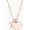 Personalized Crystal Mummy Necklace, 18K Rose Gold Plated - Necklaces - 1 - thumbnail
