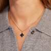 Personalized Enamel Clover Cross Necklace, 18K Gold Plated - Necklaces - 4