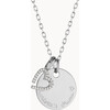 Personalized Crystal M Necklace, Sterling Silver - Necklaces - 1 - thumbnail