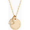 Personalized Crystal M Necklace, 18K Gold Plated - Necklaces - 1 - thumbnail